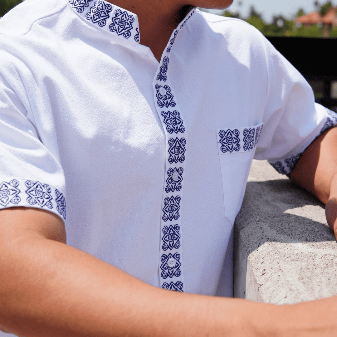 Camisa Guayabera Talavera Rustica – LeMaan Tienda de Moda Artesanal