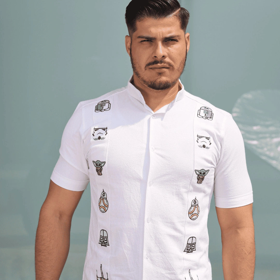 Camisa Guayabera Manga Corta Galáctica