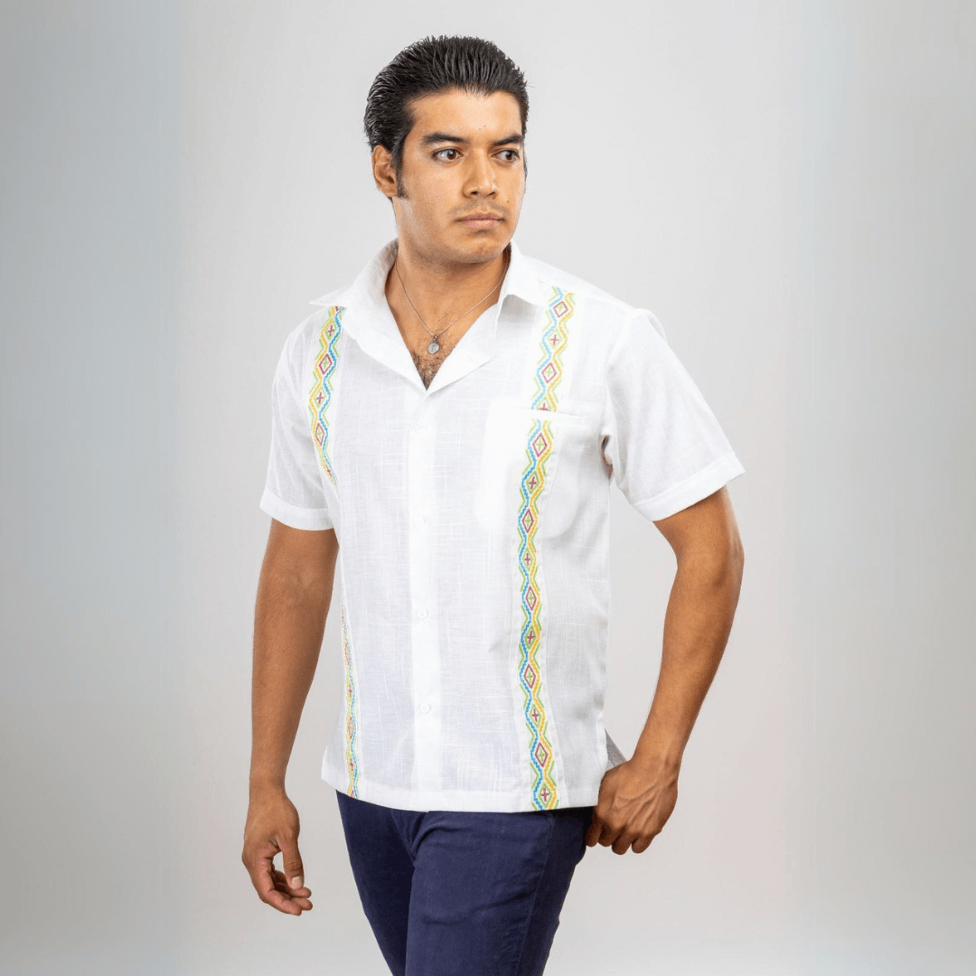 Camisa Guayabera Bordada Colores